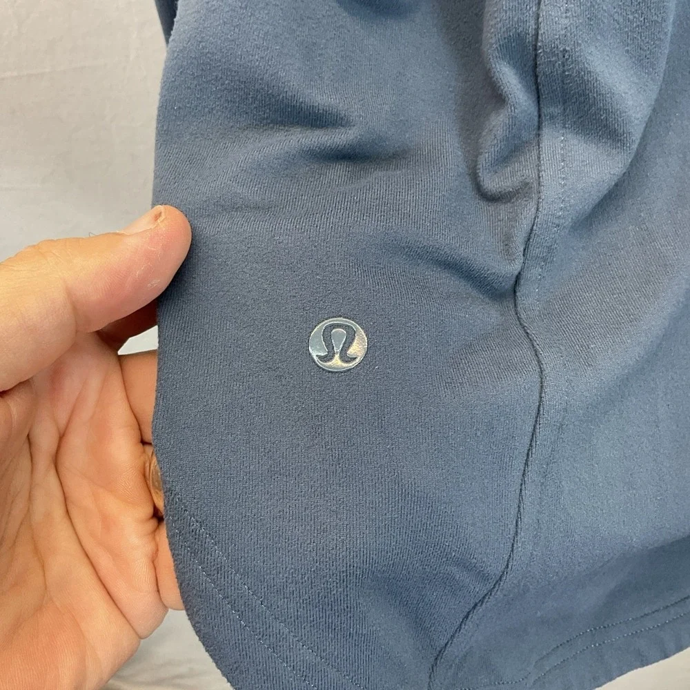 Lululemon Its Rulu Run‎ Long Sleeve Hoodie Women's Size 10 Stretch Blue Athletic